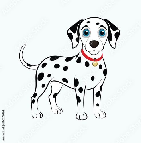 vector illustration of a dalmatian dog