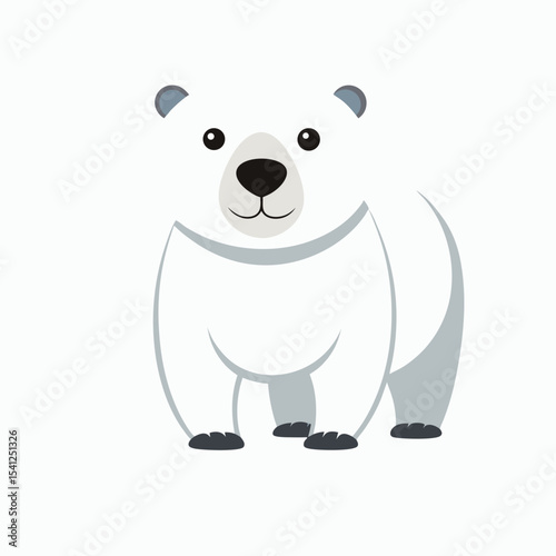 white bear on white backgrounds 