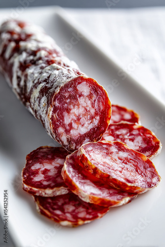 Calabrian soppressata sausage on white