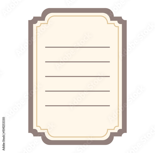 vector blank notebook vintage scrapbook journal illustration clipart sticker