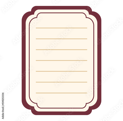 vintage paper note list journal illustration sticker
