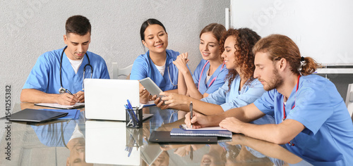 Group of students at medica...