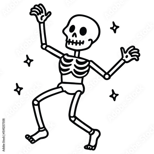Funny cartoon zombie ghost and pirate man with skull and crossbones, a vector illustration of a dangerous halloween sport player