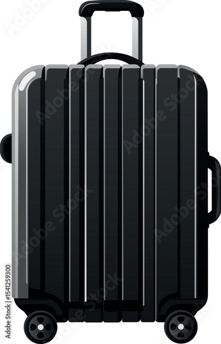 A black classic suitcase for travel and business trips