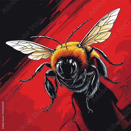 detailed and realistic bee vector image