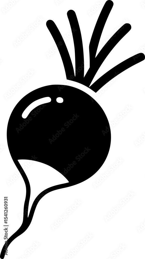 Fototapeta premium radish icon vector illustration 
