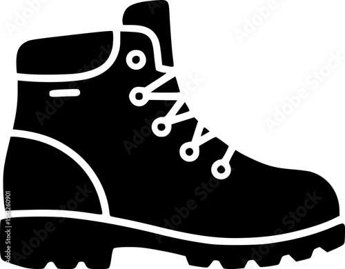 hiking boots icon vector illustration
