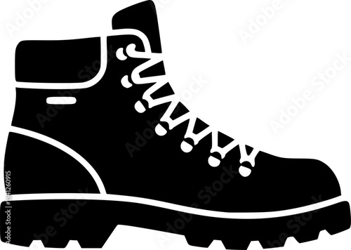 hiking boots icon vector illustration
