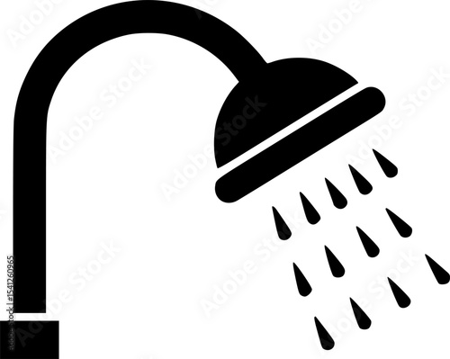 shower icon silhouette vector illustration
