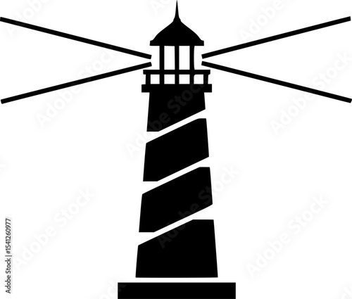 lighthouse stencil icon vector illustration
