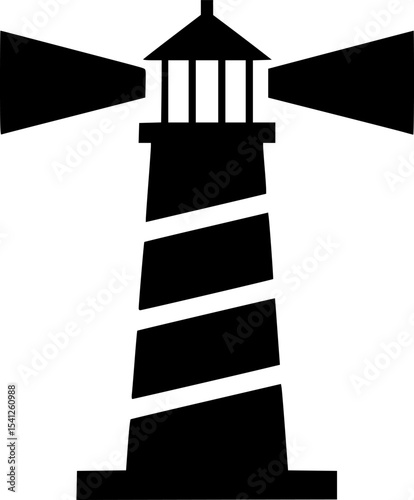 lighthouse stencil icon vector illustration
