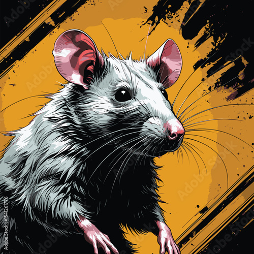 detailed and realistic big rat vector image