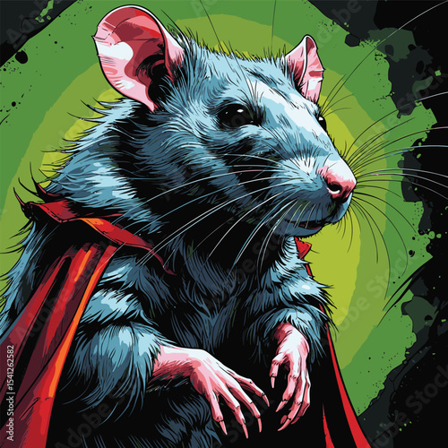 detailed and realistic big rat vector image