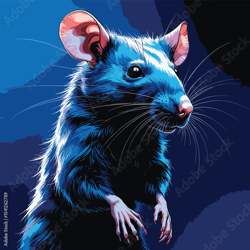 detailed and realistic big rat vector image