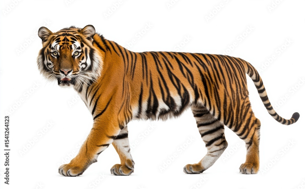 Obraz premium tiger isolated on white background