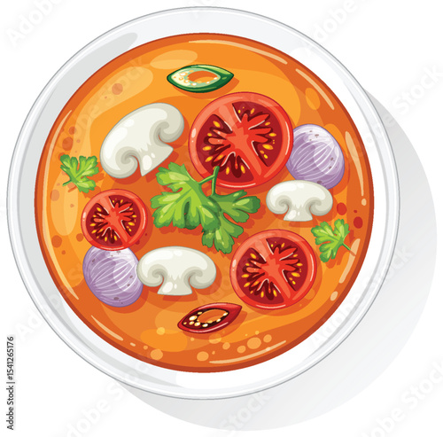 Vibrant Asian Soup with Fresh Vegetables