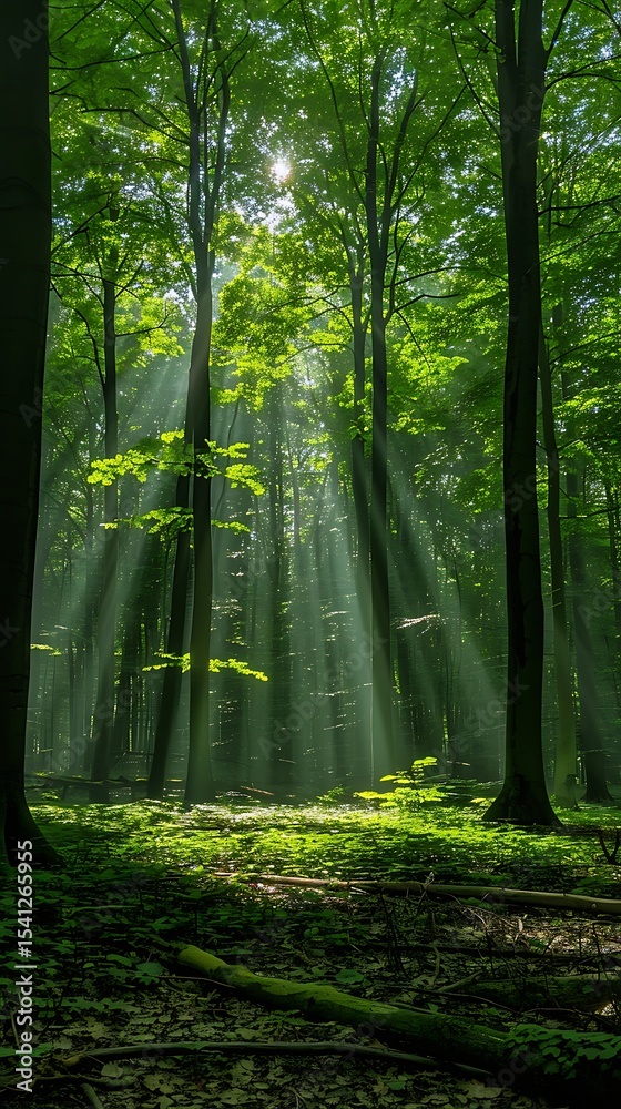 Naklejka premium forest in the morning