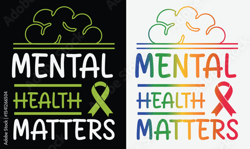 Depression awareness (Mental health awareness) design t shirt and other uses.