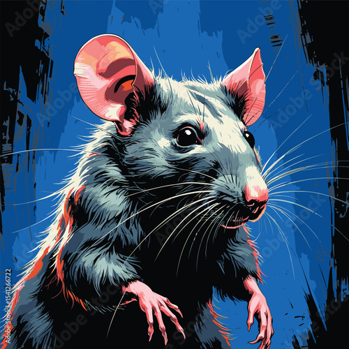 detailed and realistic big rat vector image