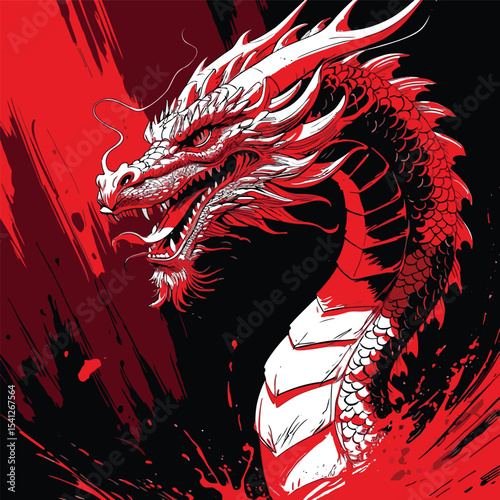 detailed and realistic dragon vector image