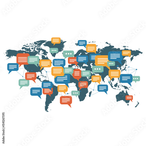 Conceptual vector illustrations of large-scale language models (LLM).