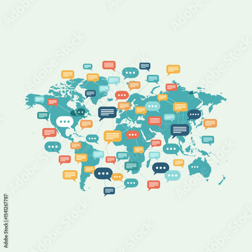 Conceptual vector illustrations of large-scale language models (LLM).