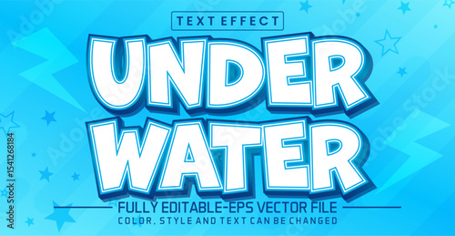 Under water font Text effect editable