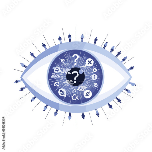 Conceptual vector illustrations of large-scale language models (LLM).
