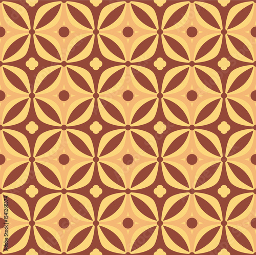 Floral abstract with polka do...