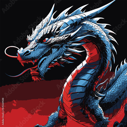 detailed and realistic dragon vector image
