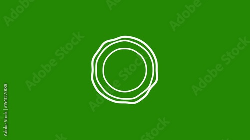 Circle Burst fireworks animation with white ring is playing waves and glittering rings. Green Screen background. fireworks, circle, ring, burst, animation, blast, fire, explode, flash, effect.