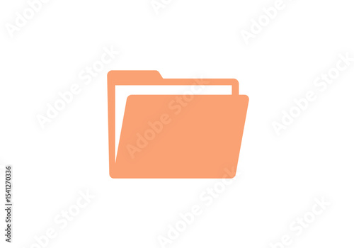 An orange file folder icon on a white background