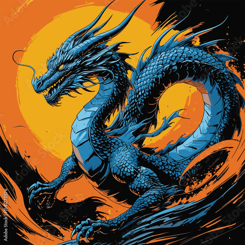 detailed and realistic dragon vector image
