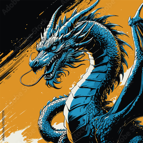 detailed and realistic dragon vector image
