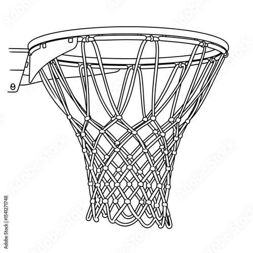 basketball hoop and net illustration, sports equipment, outdoor activity