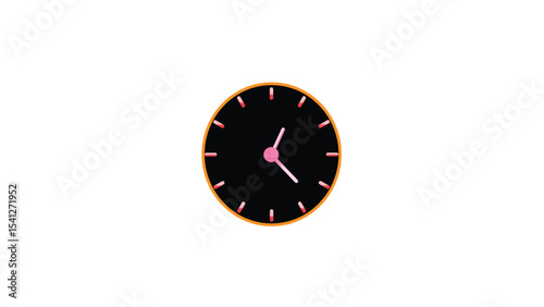 Abstract clock icon simple design on white background.
