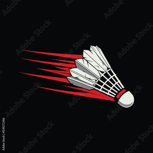 Badminton Logo Vector with Shuttlecock Design