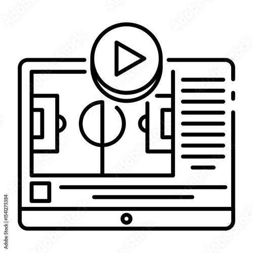This Streaming icon is suitable for World Cup, Football Sport, etc