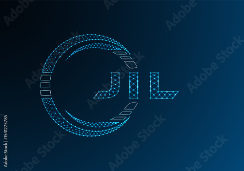 JIL low poly letter logo vector design. JIL lower poly logo design. Low poly logo.