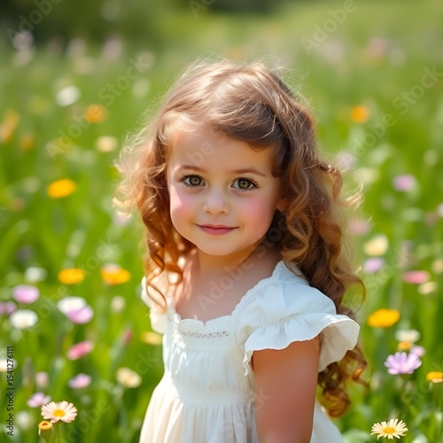 little girl in a field