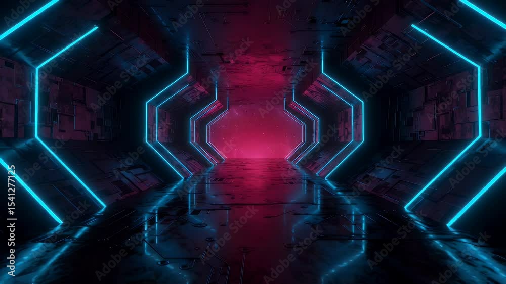 Futuristic neon tunnel (1)