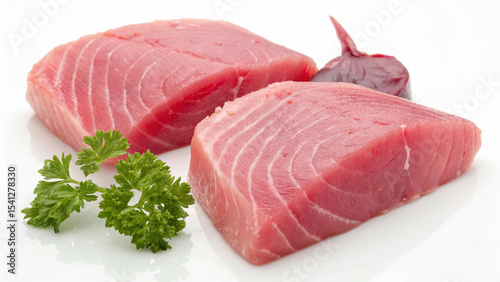 Deliciously fresh tuna cuts, ideal for a recipe book or healthy eating campaign