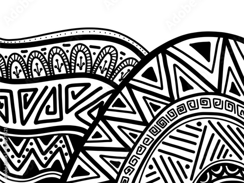 hand drawn abstract africa pattern background	