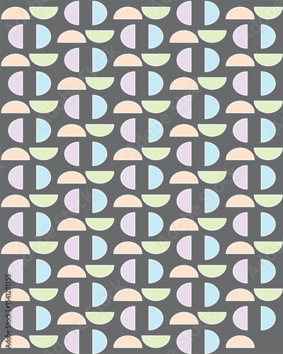 abstract geometric patterns without limits with irregular semicircles