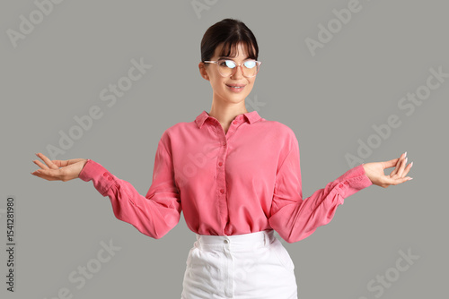 Beautiful businesswoman on ...