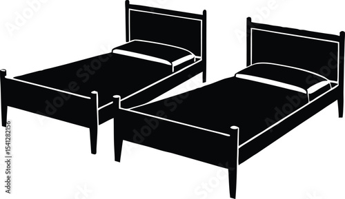 Minimalist bedside table silhouette