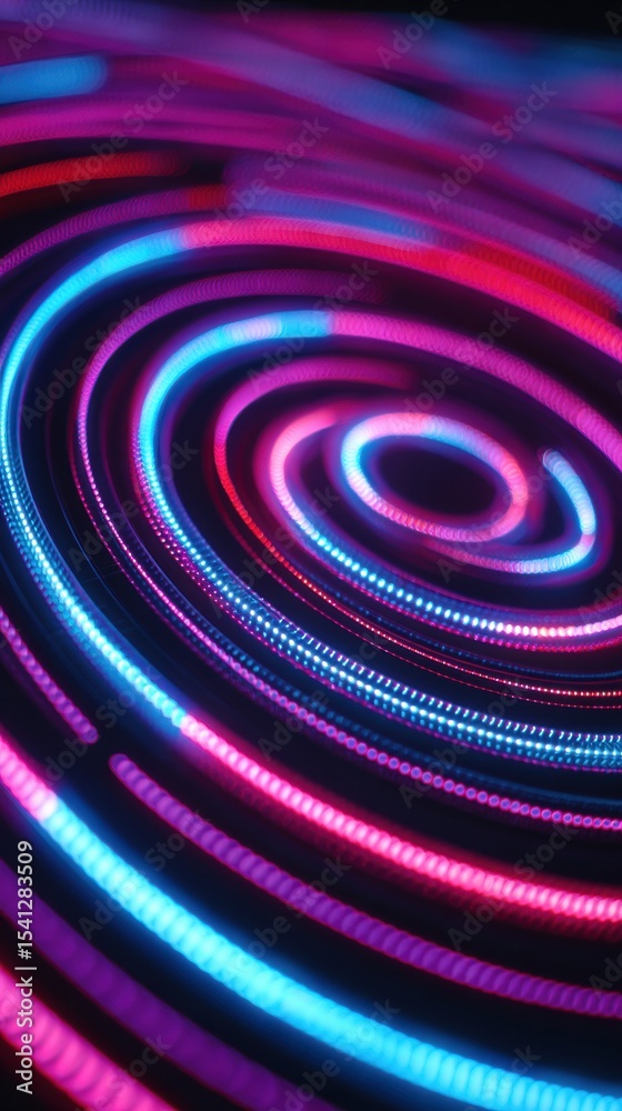 Obraz premium Vibrant Spiral of Neon Lights
