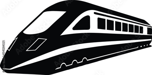 Minimalist high speed train silhouette