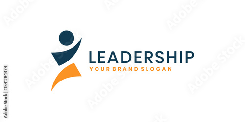 Leadership logo design, people logo concept icon
