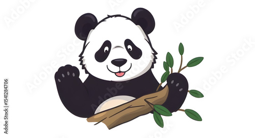 cartoon panda, giant panda, animal vector, black and white bear, bamboo eater, wildlife, zoo animal, endangered species, funny panda, baby panda, smiling panda, adorable animal, nature, panda sitting,